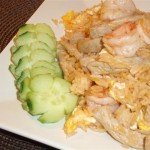 Thai Pork And Prawn Stir Fry - Kao Pad Kai Sai Moo Goong